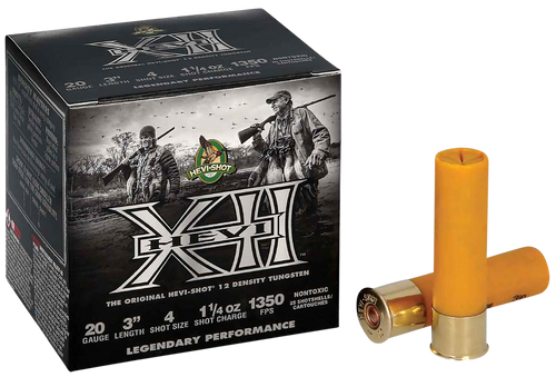 HEVI-Shot HS53204 HEVI-XII  20Gauge 3" 1 1/4oz Tungsten 4Shot 25 Per Box/10 Case                                                                                                                        