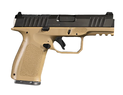 Rost Martin RM1CFDEOSP10CA RM1C *CA Compliant 9mm Luger 10+1 4" Black Steel Barrel, Black Tenifer Optic Ready/Serrated Steel Slide, Flat Dark Earth Polymer Frame w/Picatinny Rail, Textured Grip       