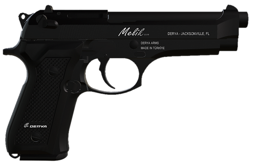 Derya Firearms 15LMELIK9TR Melik  9mm Luger 15+1 4.90" Black Melonite Steel Barrel, Black Melonite Serrated Steel Slide,  Black Aluminum Frame, Black Polymer Grip                                      