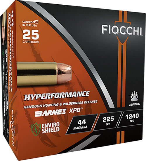 Fiocchi 44MBA Hyperformance  44RemMag 225gr XPB 25 Per Box/8 Case                                                                                                                                       