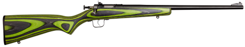 Crickett KSA2231 Youth  22 LR 1rd 16.12" Blued Barrel & Receiver, Fixed Front/Adjustable Rear Peep Sights, Green/Black Laminate Stock w/11.5" LOP, Rebounding Firing Pin Safety                         