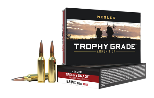 Nosler 61232 Trophy Grade Long-Range 6.5PRC 142gr Nosler Spitzer AccuBond Long Range 20 Per Box/10 Case                                                                                                 