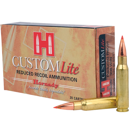 Hornady 80866 Custom Lite  308Win 125gr Super Shock Tip 20 Per Box/10 Case                                                                                                                              