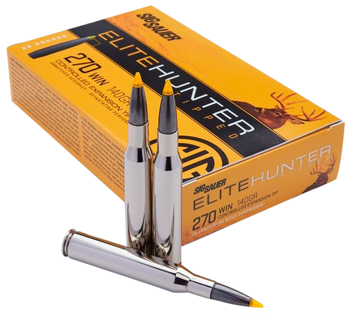 Sig Sauer E270TH220 Elite Hunter Tipped  270Win 140gr Controlled Expansion Tip 20 Per Box/10 Case                                                                                                       