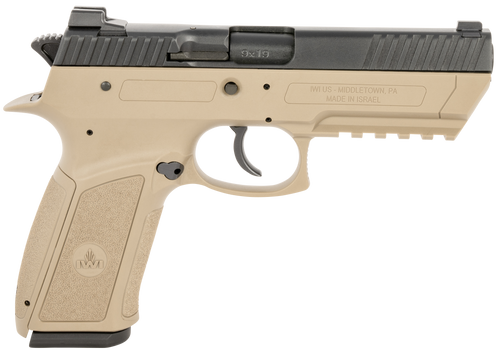 IWI US J941PL9FD-II Jericho 941 Enhanced 9mm Luger Caliber with 4.40" Barrel, 17+1 Capacity, Flat Dark Earth Finish Picatinny Rail Frame, Serrated Black Steel Slide & Polymer Grip                     