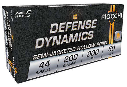 Fiocchi 44SA500 Defense Dynamics  44S&WSpl 200gr Semi Jacketed Hollow Point 50 Per Box/10 Case                                                                                                          