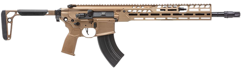 Sig Sauer RMCX762R16BLT MCX Spear LT 7.62x39mm 16" 28+1, Coyote, OEM Grip/Folding Stock, Rocksett Sig QD Suppressor Ready Flash Hider, Adj. Gas Block                                                   