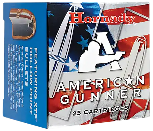 Hornady 90244 American Gunner  9mmLuger 115gr Hornady XTP Hollow Point 25 Per Box/10 Case                                                                                                               