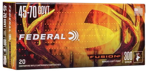Federal F4570FS1 Fusion  45-70Gov 300gr Bonded Soft Point 20 Per Box/10 Case                                                                                                                            