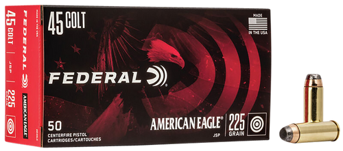 Federal AE45LC American Eagle Handgun 45Colt 225gr Jacketed Soft Point 50 Per Box/20 Case                                                                                                               