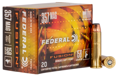 Federal F357FS1 Fusion Handgun 357Mag 158gr Fusion Soft Point 20 Per Box/10 Case                                                                                                                        