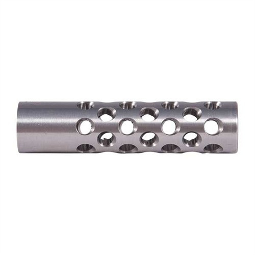 #1 MUZZLE BRAKE 22 CALIBER 1/2-28 SS SILVER