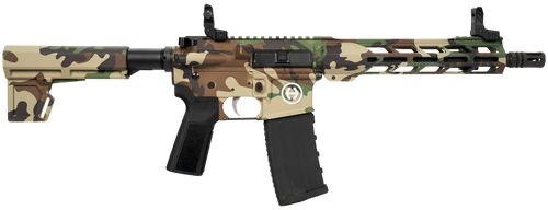 Hi-Point HP15P-300BLKM81 HP 15P 300 Blackout 30+1 10.50" Black Threaded Barrel, M81 Woodland Camo Aluminum Receiver w/Picatinny Rail, M-LOK Handguard, Blade Polymer Brace, B5 P Type 23 Grip           