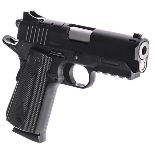 Tanfoglio TFPUGIO9OR Pugio  Compact 9mm Luger 10+1 3.54" Stainless Bull Barrel, Black Steel Optic Ready/Serrated Slide, Black Polymer Frame w/Beavertail & Picatinny Rail, Textured Grip                