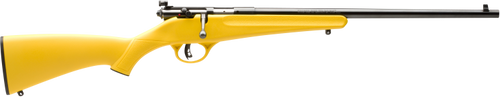 Savage Arms 13805 Rascal  Youth 22 LR 1rd 16.13" Matte Black Sporter Barrel, Matte Black Carbon Steel Receiver, Yellow Fixed Synthetic Stock, Right Hand                                                