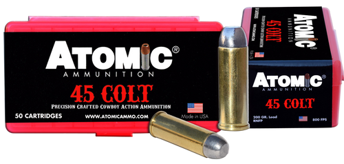 Atomic Ammunition 00434 Cowboy Action Precision Craft 45Colt 200gr Lead Round Nose Flat Point 50 Per Box/10 Case                                                                                        