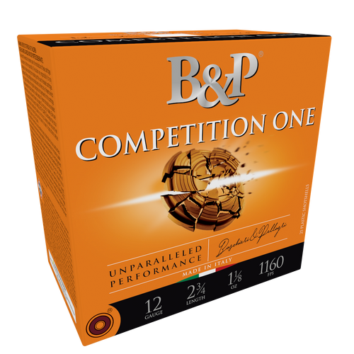 B&P Ammunition 12B1CP9 Competition One  12Gauge 2.75" 1oz 9Shot 25 Per Box/10 Case                                                                                                                      