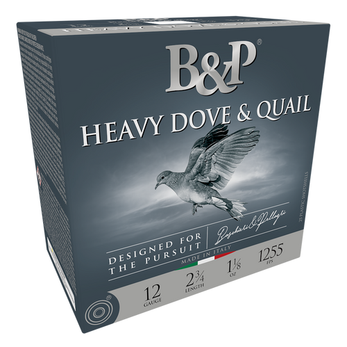 B&P 12B18D6 Heavy Dove & Quail  12Gauge 2.75" 1 1/8oz 6Shot 25 Per Box/10 Case                                                                                                                          