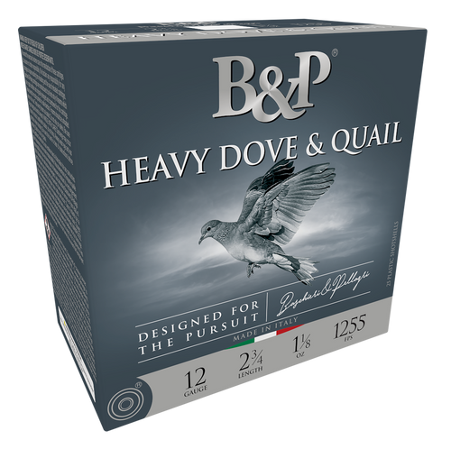 B&P 12B18D75 Heavy Dove & Quail  12Gauge 2.75" 1 1/8oz 7.5Shot 25 Per Box/10 Case                                                                                                                       