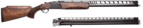 Charles Daly 930410 202 Unsingle Combo 12 Gauge Break Open 2.75" 2rd 32" Black Over/Under Vent Rib Barrel, Black Steel Receiver, Adj Cheek Riser Walnut Wood Stock                                      