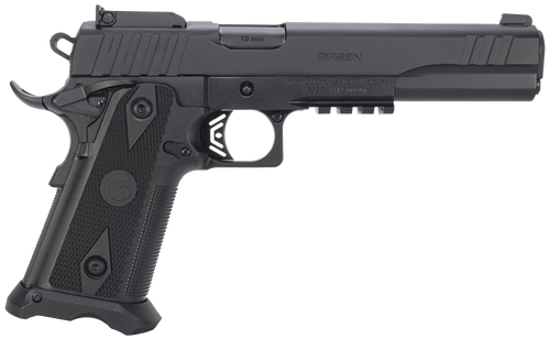 Girsan 395075 Witness2311  10mm Auto 15+1 6" Black Steel Barrel, Black Optic Ready/Serrated Steel Slide, Black Polymer Frame w/Beavertail & Picatinny Rail, Black Checkered Polymer Grip, Ambidextrous  