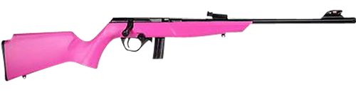 Rossi  RB22  Compact 22 LR 10+1, 16" Matte Black Button Rifled Free Floating Steel Barrel, Matte Black Stainless Steel Receiver, Pink Monte Carlo Stock, Right Hand                                     