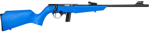 Rossi  RB22  Compact 22 LR 10+1, 16" Matte Black Button Rifled Free Floating Steel Barrel, Matte Black Stainless Steel Receiver, Blue Monte Carlo Stock, Right Hand                                     