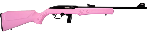 Rossi RS22L1811P RS22  Full Size 22 LR 10+1 18" Matte Black Steel Barrel, Matte Black Grooved Aluminum Receiver, Pink Synthetic Fixed Stock                                                             