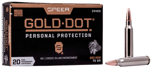 Speer 24469 Gold Dot Personal Protection 223Rem 75gr Soft Point 20 Per Box/10 Case                                                                                                                      