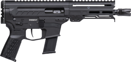 CMMG 45A4C0FAB Dissent MKG 45 ACP 13+1 6.50" Black Nitride Medium Taper Threaded Barrel, CMMG 5.5" M-LOK Handguards, Black Armor Cerakote Aluminum Picatinny Rail Receiver, CMMG Zeroed Grips           