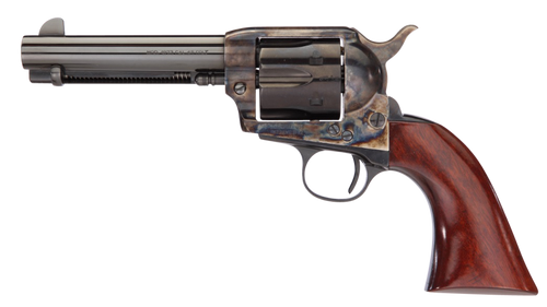 Taylors & Company 555149DE 1873 Cattleman Gunfighter 45 Colt (LC) 6rd 4.75" Blued Cylinder & Barrel Color Case Hardened Steel Frame Walnut Army Size Grip (Taylor Tuned)                                
