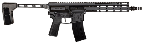 Global Ordnance LLC 197892004862 Monolith 15P 5.56x45mm NATO 30+1 12.50" Black Mono Barrel, M-LOK Handguard, Black Aluminum Picatinny Rail Receiver, SB Tactical Brace, B5 P-Grip 23 Grip               