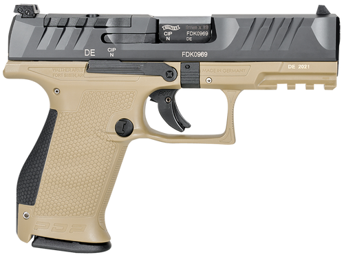 Walther Arms 2858444 PDP Compact Optic Ready 9mm Luger 4" 15+1 Black Steel Slide Performance Duty Textured  Polymer Grip                                                                                