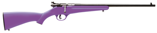 Savage Arms 13783 Rascal  Youth 22 LR 1rd 16.13" Matte Black Sporter Barrel, Matte Black Carbon Steel Receiver, Purple Fixed Synthetic Stock, Right Hand                                                