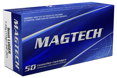 Magtech 9C Range/Training  9mmLuger 115gr Jacketed Hollow Point 50 Per Box/20 Case                                                                                                                      