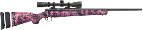 Mossberg 28258 Patriot Super Bantam w/Optic 350 Legend 4+1 22" Matte Blued Fluted Threaded Barrel, Matte Blued Drilled & Tapped Receiver, Adj LOP Muddy Girl Wild Synthetic Stock, 3-9x40mm Duplex      