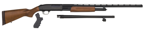 Mossberg 54169 500 Combo 12 Gauge 5+1 3" Blued 28" Vent Rib/18.5" Security Barrels, Blued Steel Receiver, Dual Extractors, Fixed Wood w/Black Pistol Grip Stock, Includes Cylinder Bore Accu-Set Choke  