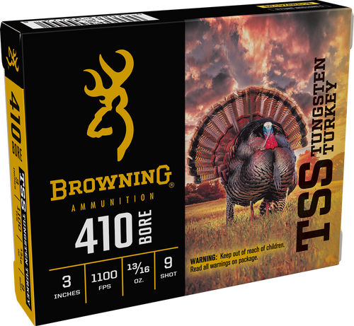 Browning Ammo B193924139 TSS Tungsten Turkey 410Gauge 3" 13/16oz Tungsten 9Shot 5 Per Box/20 Case                                                                                                       