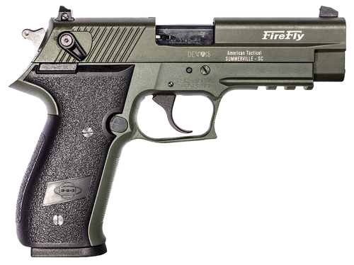 GSG GERG2210FFG FireFly  22 LR 10+1 4" Green Steel Barrel, Serrated Slide, Zinc Alloy w/Accessory Rail Frame, Black Polymer Grip                                                                        