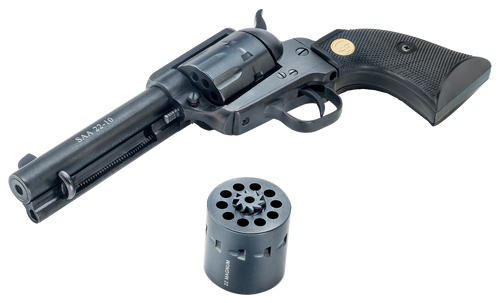Chiappa Firearms CF340155D SAA 1873  Medium Frame 22 LR 22 WMR 10 Shot, 4.75" Blued Steel Barrel, Blued Steel Frame, Blued Cylinder, Black Polymer Grip, Exposed Hammer                                 