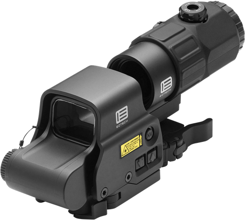 Eotech HHSV HHS V EXPS & G45 Magnifier Matte Black 1x/5x 1.20" x 0.85" 4 x 1 MOA Red Dots/68 MOA Ring                                                                                                   