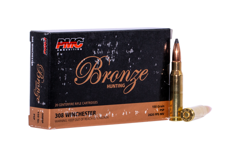 PMC 308SP Bronze  308Win 150gr Pointed Soft Point 20 Per Box/10 Case                                                                                                                                    