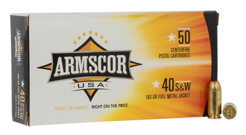 Armscor FAC402N USA  40S&W 180gr Full Metal Jacket 50 Per Box/20 Case                                                                                                                                   
