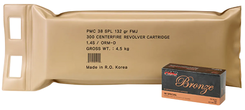 PMC 38GBP Bronze Battle Pack 38Special 132gr Full Metal Jacket 300 Per Box/3 Case                                                                                                                       