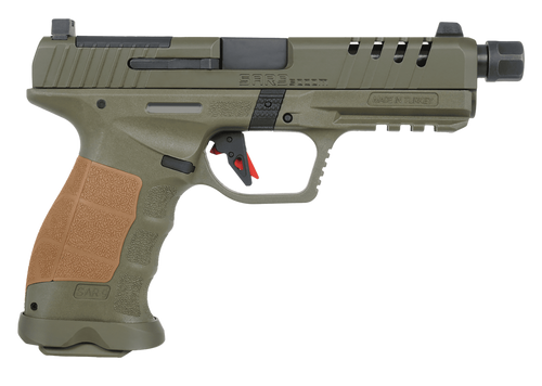 SAR USA SAR9SOCOMOD10 SAR9 SOCOM 9mm 10+1 5.20" Steel Slide OD Green Polymer Grip                                                                                                                       