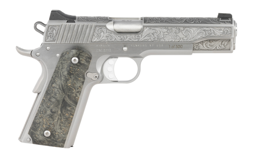 Cnc Firearms CNCWILDLIFE45 Kimber 1911 Wildlife Sports South Exclusive 45 ACP 7+1 5" Burled Maple Wood Grip                                                                                             