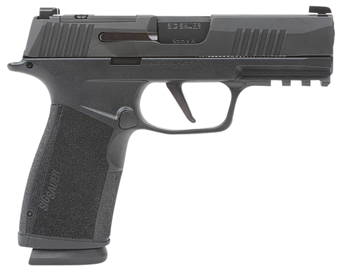 Sig Sauer 365XCA9BXR3 P365-XMACRO  Compact 9mm Luger 17+1 3.70" Black Barrel, Black Nitron Optic Ready/Serrated Slide & Frame w/Picatinny Rail, Black Polymer w/Interchangeable Backstrap Grip          