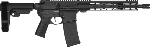 CMMG 55AC20AAB Banshee MK4 5.56x45mm 30+1 12.50" Black Nitride Medium Taper Threaded Barrel, EML 11" M-LOK Handguards, Black Armor Cerakote Aluminum Picatinny Rail Receiver, CMMG Zeroed Grips         