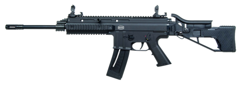 Mauser Rimfire 4150013 M-15  22 LR 22+1 16.50" Barrel w/Flash Hider, Steel Receiver, Black Metal Finish, Flip Up Front & Rear Sights, Side Folding Stock w/Adjustable Cheekrest, Manual Thumb Safety    