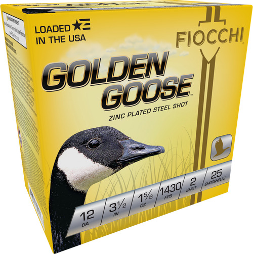 Fiocchi 1235GG2 Golden Goose  12Gauge 3.50" 1 5/8oz 2Shot 25 Per Box/10 Case                                                                                                                            